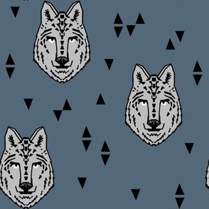 wolf // wolves boys room fabric decor animals animal head wild animals