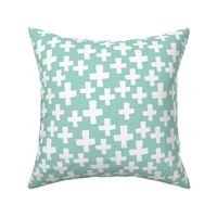 Swiss Crosses - Pale Turquoise/White by Andrea Lauren