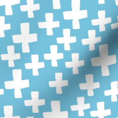 Swiss Crosses - Soft Blue/White by Andrea Lauren