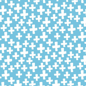 Swiss Crosses - Soft Blue/White by Andrea Lauren