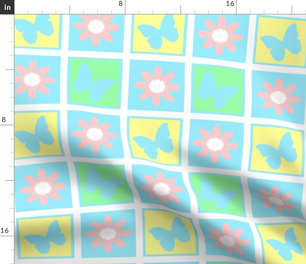 Shabby Quilt Baby Blue