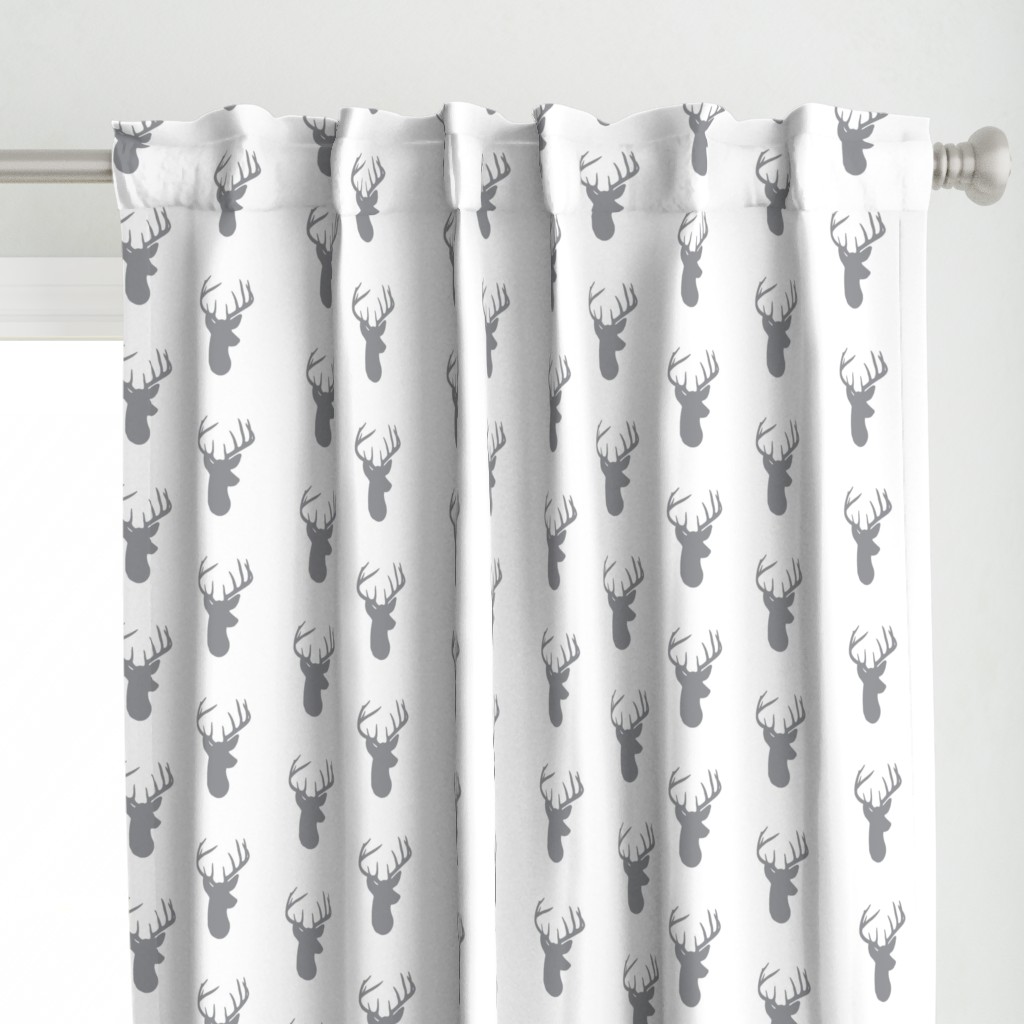 Grey Deer on White