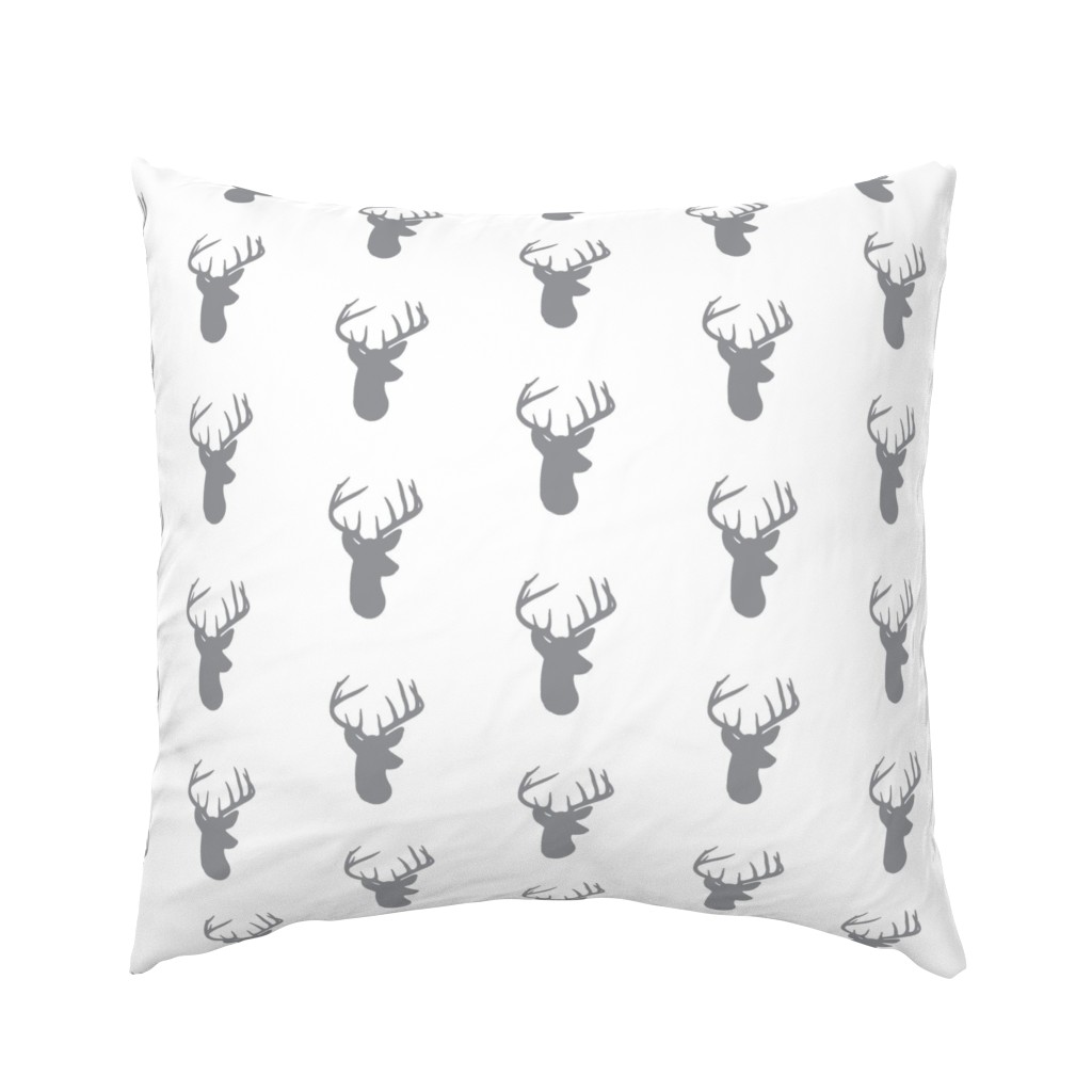 Grey Deer on White