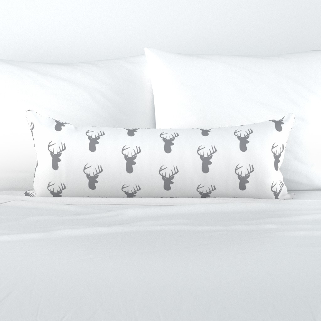 Grey Deer on White