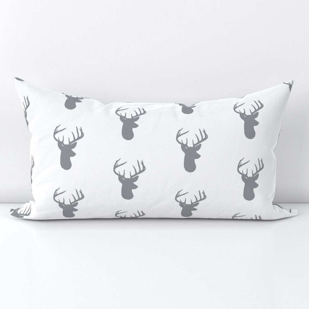 Grey Deer on White