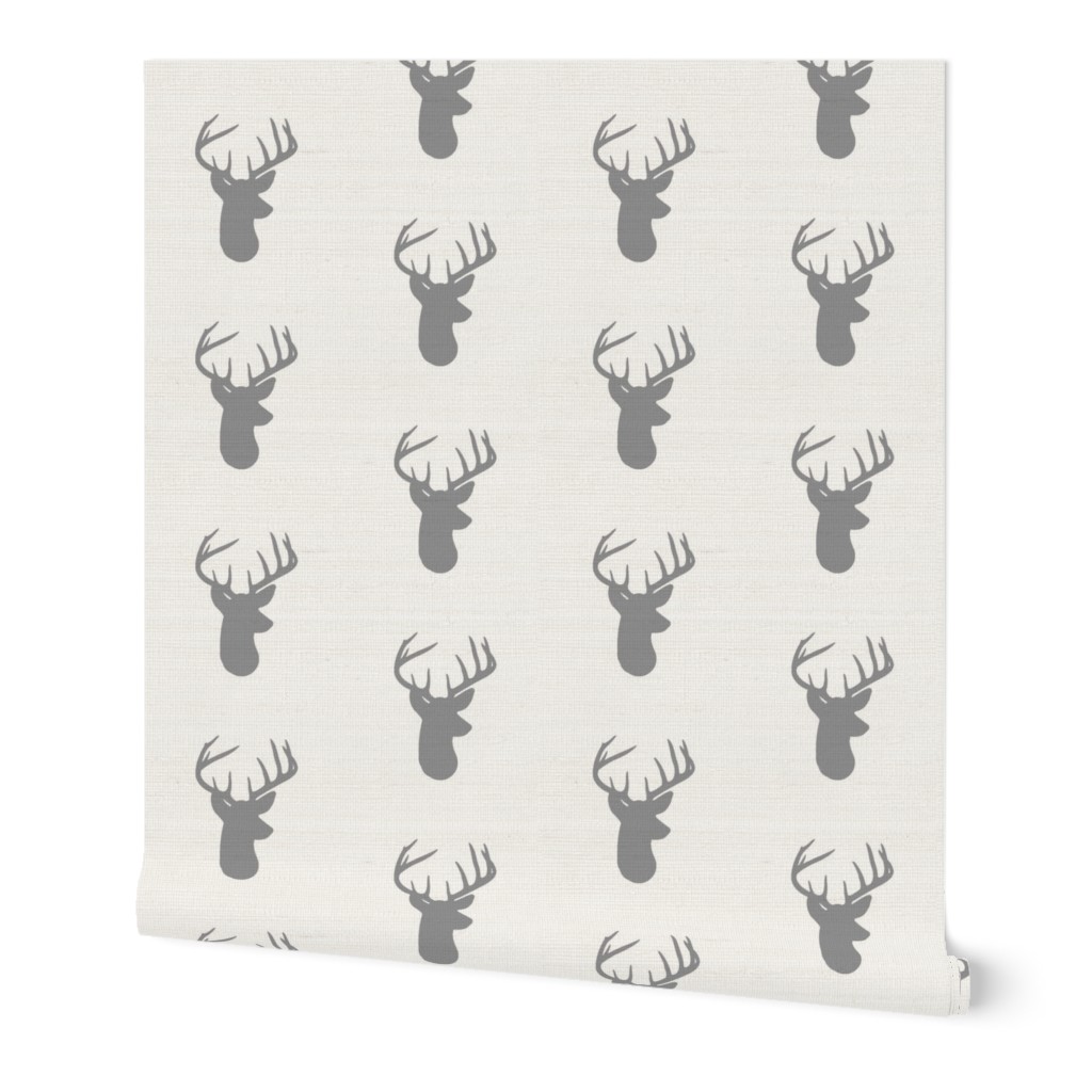 Grey Deer on White