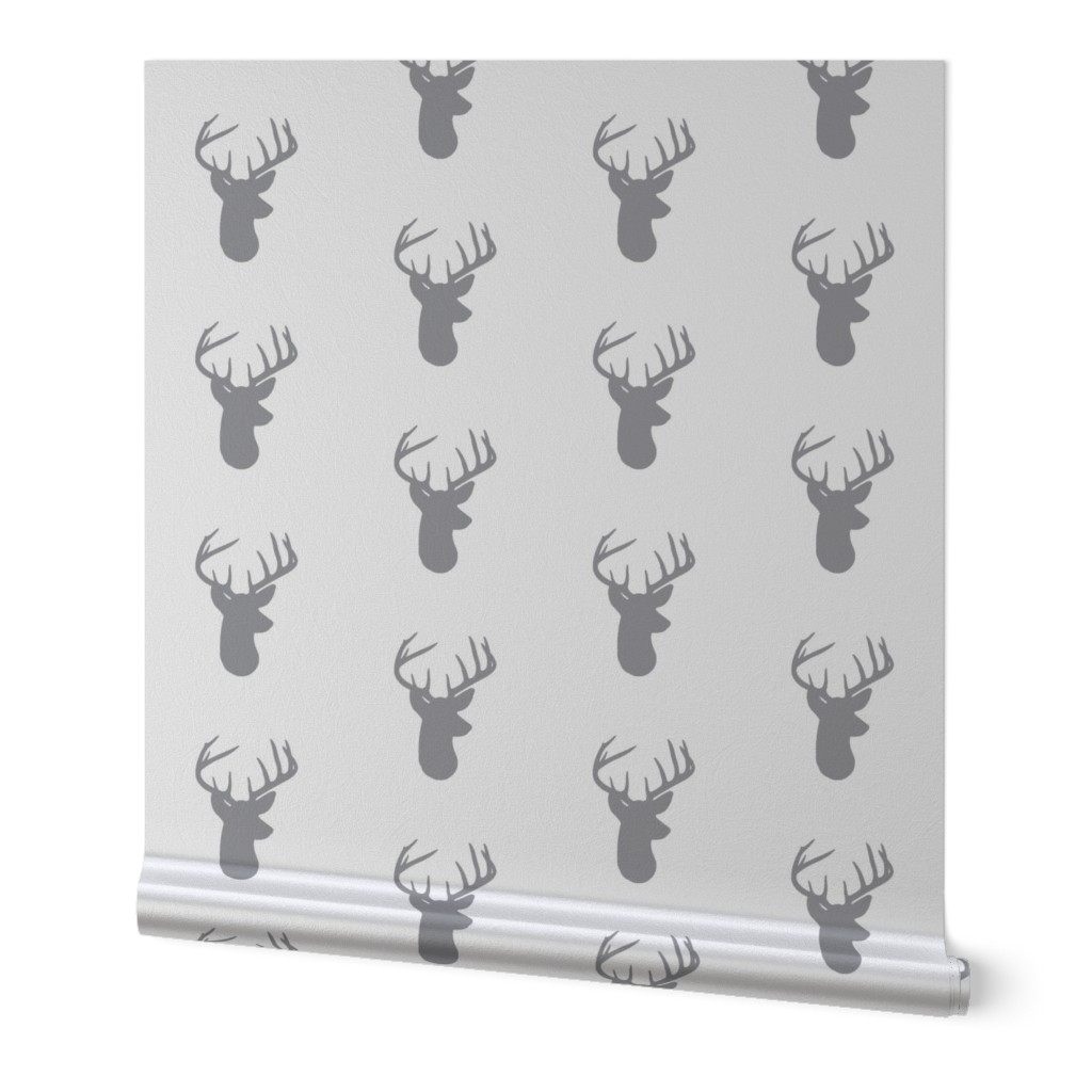 Grey Deer on White