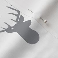 Grey Deer on White