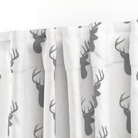 Grey Deer on White