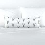 Grey Deer on White