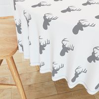 Grey Deer on White