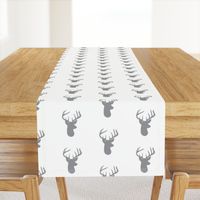 Grey Deer on White