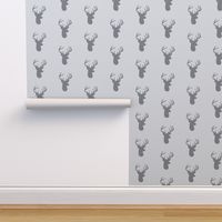 Grey Deer on White