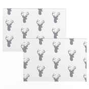 Grey Deer on White