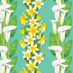 Calla Lillies And Daffodils 