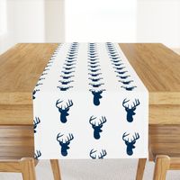 Navy Deer on White