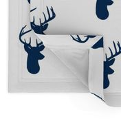 Navy Deer on White