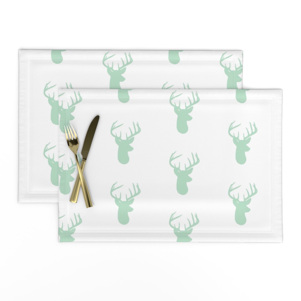 Mint Deer on White