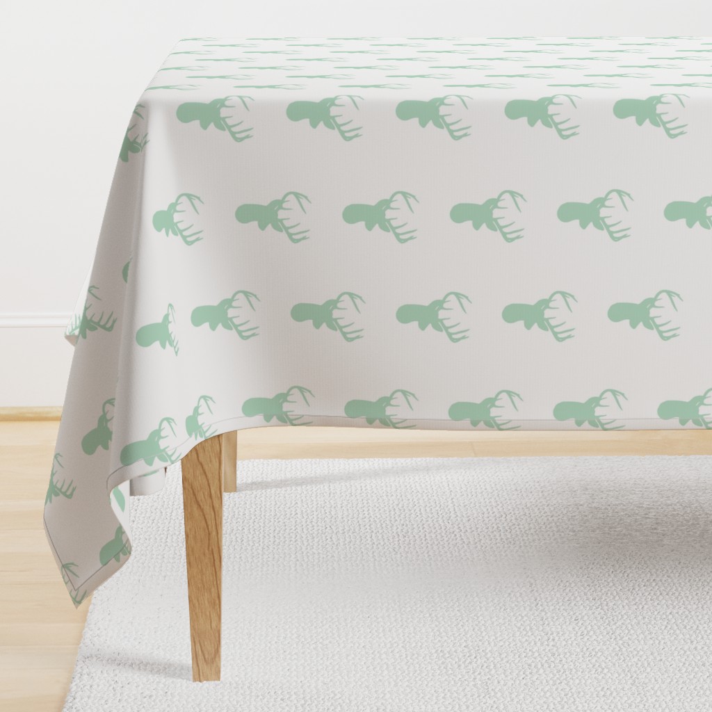 Mint Deer on White