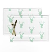 Mint Deer on White