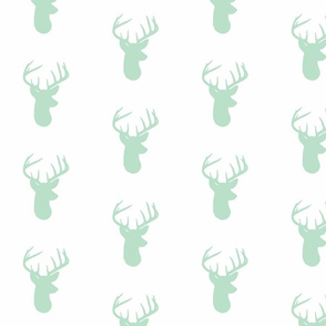 Mint Deer on White