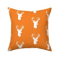 Deer Heads on Orange