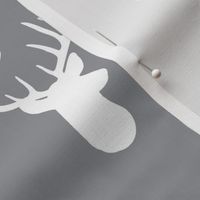 White Deer on Grey