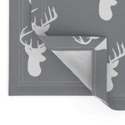 White Deer on Grey