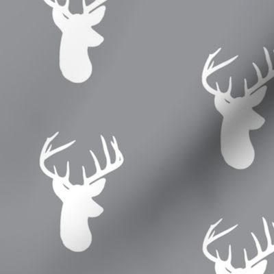 White Deer on Grey