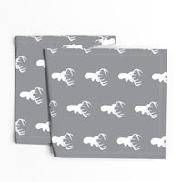 White Deer on Grey