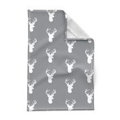 White Deer on Grey