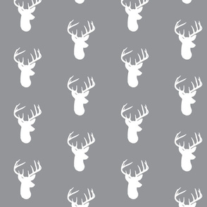 White Deer on Grey
