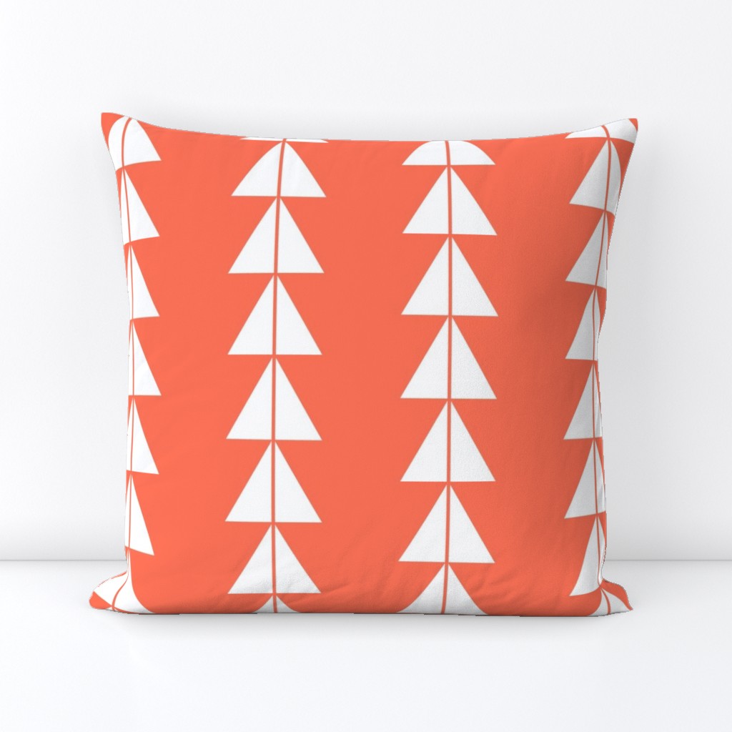 White Triangle Arrows on Coral