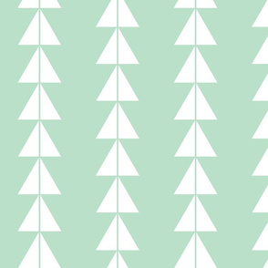 White Triangle Arrows on Mint