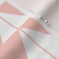 White Tribal Triangles on Blush