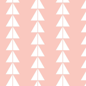 White Triangle Arrows on Blush