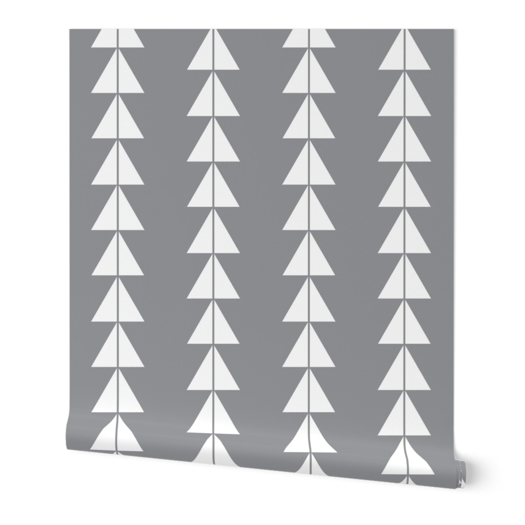 White Triangle Arrows on Grey