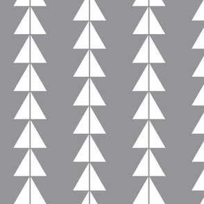 White Triangle Arrows on Grey