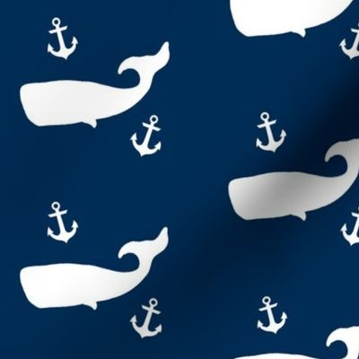 Whales and Anchors on Navy