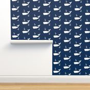 Whales and Anchors on Navy