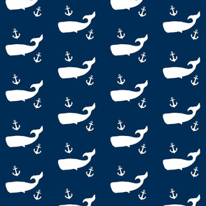 Whales and Anchors on Navy