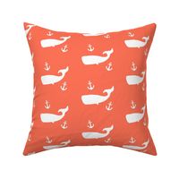 Whales and Anchors on Coral