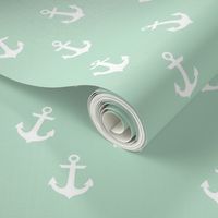 White Anchors on Mint 