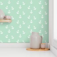 White Anchors on Mint 