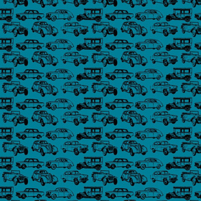 VintageCarsMixedBlackTeal