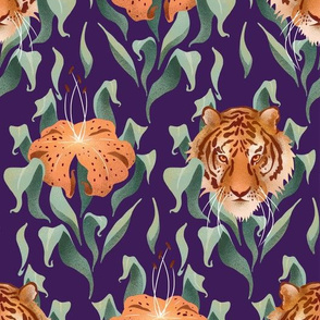 2992915-tiger-lilies-damask-by-logan_spector