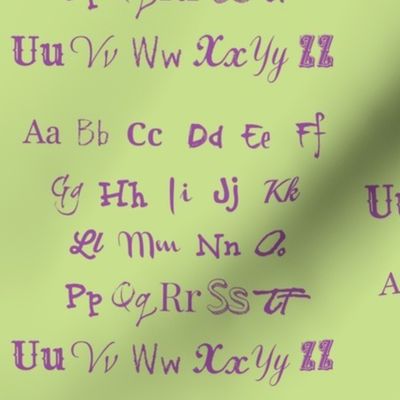 The Alphabet-Green & Purple