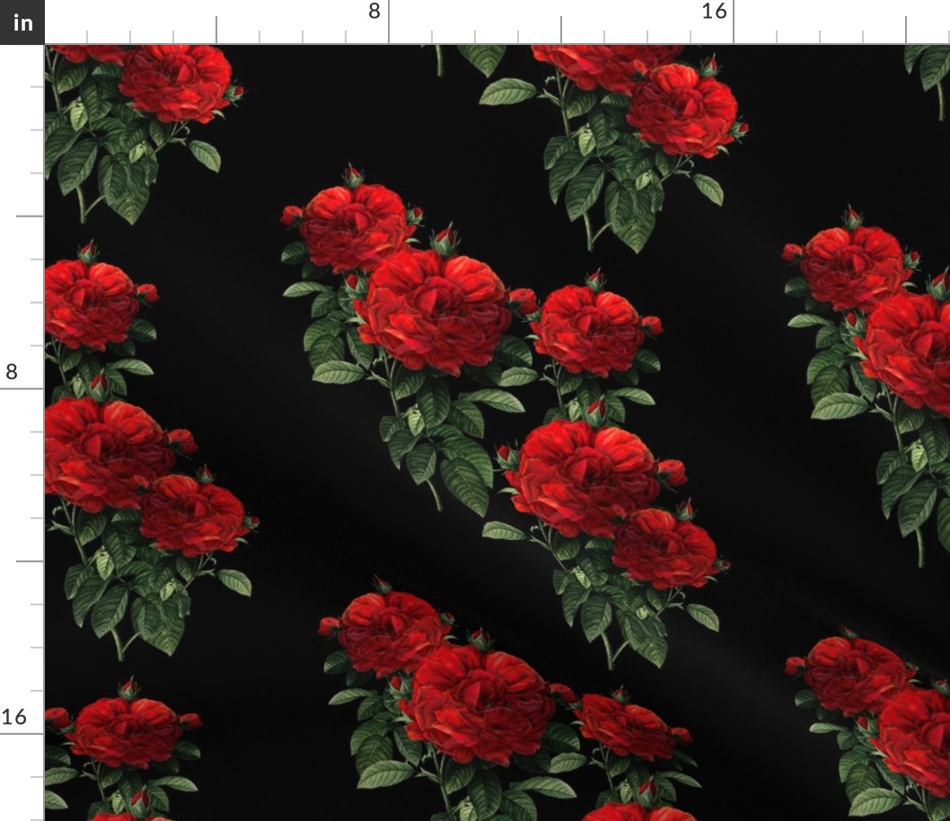 Redoute' Roses ~ Riot of Red ~Jumble ~ Blackmail