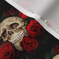 skull and roses