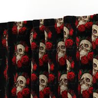 skull and roses